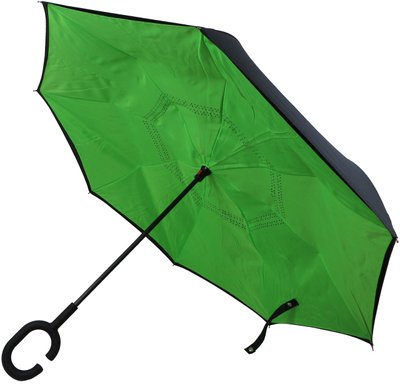 Двошарова механічна парасолька-тростина зворотного складання Ferretti S1645427 фото